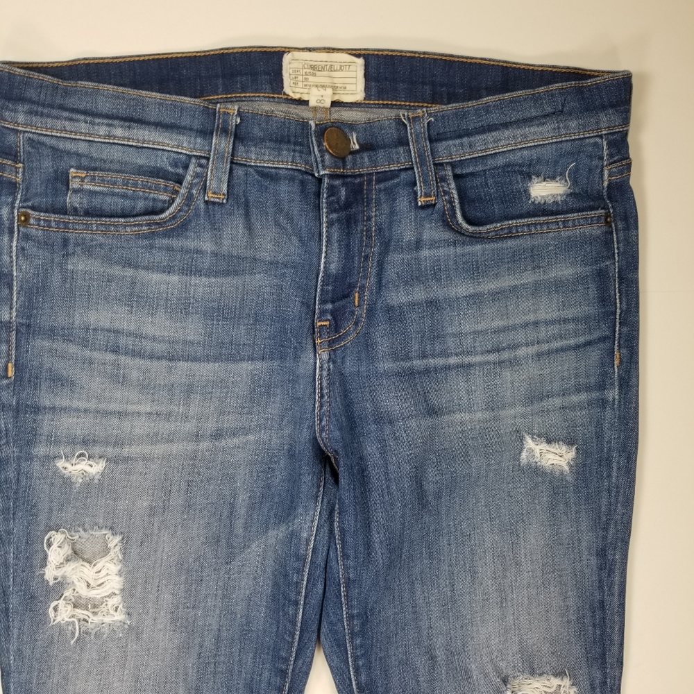 Current elliot the Stilletto Destroy Ankle Jean 28 - Picture 2 of 9